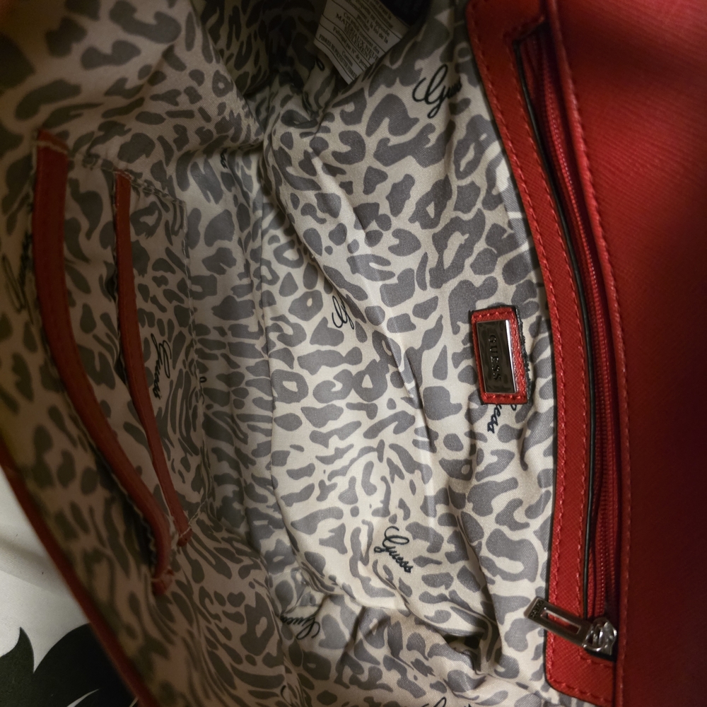 GUESS Red Leather Handbag - Picture 6 of 6